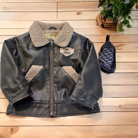 Hawke & Co. Vegan Leather Bomber Jacket Size 2T - Picture 1 of 7
